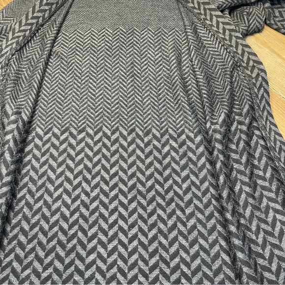 Soft Surroundings Herringbone West Saxon Duster Cardigan Wool Black Size 1X - Picture 9 of 10